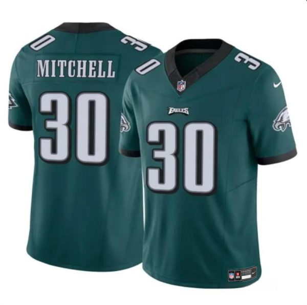 Men's Philadelphia Eagles #30 Quinyon Mitchell Green 2024 Draft F.U.S.E Vapor Untouchable Limited Stitched Football Jersey - Custom Name