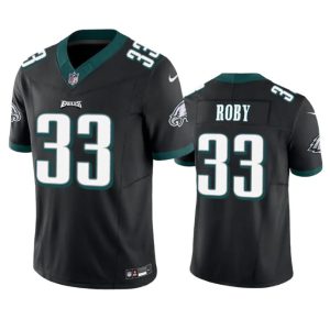 Men's Philadelphia Eagles #33 Bradley Roby Black 2023 F.U.S.E. Vapor Untouchable Limited Stitched Football Jersey - Custom Name