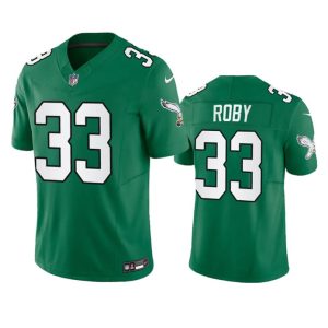 Men's Philadelphia Eagles #33 Bradley Roby Green 2023 F.U.S.E. Throwback Vapor Untouchable Limited Stitched Football Jersey - Custom Name