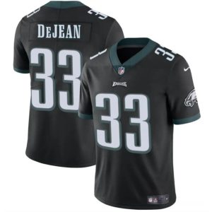 Men's Philadelphia Eagles #33 Cooper DeJean Black 2024 Draft Vapor Untouchable Limited Stitched Football Jersey - Custom Name