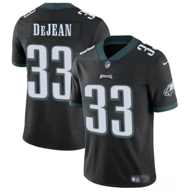 Men's Philadelphia Eagles #33 Cooper DeJean Black 2024 Draft Vapor Untouchable Limited Stitched Football Jersey - Custom Name