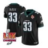 Men's Philadelphia Eagles #33 Cooper DeJean Black 2025 Eagles Logo Super Bowl LIX Patch New F.U.S.E. Vapor Untouchable Limited Stitched Football Jersey - Custom Name