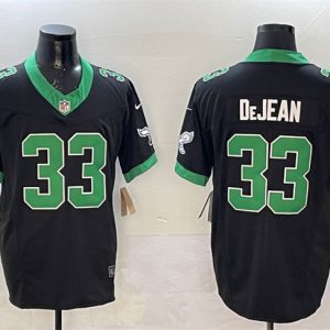 Men's Philadelphia Eagles #33 Cooper DeJean Black F.U.S.E Vapor Untouchable Limited Stitched Football Jersey - Custom Name