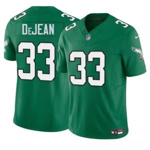 Men's Philadelphia Eagles #33 Cooper DeJean Green 2024 Draft F.U.S.E Vapor Untouchable Throwback Limited Stitched Football Jersey - Custom Name