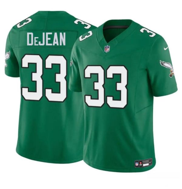 Men's Philadelphia Eagles #33 Cooper DeJean Green 2024 Draft F.U.S.E Vapor Untouchable Throwback Limited Stitched Football Jersey - Custom Name
