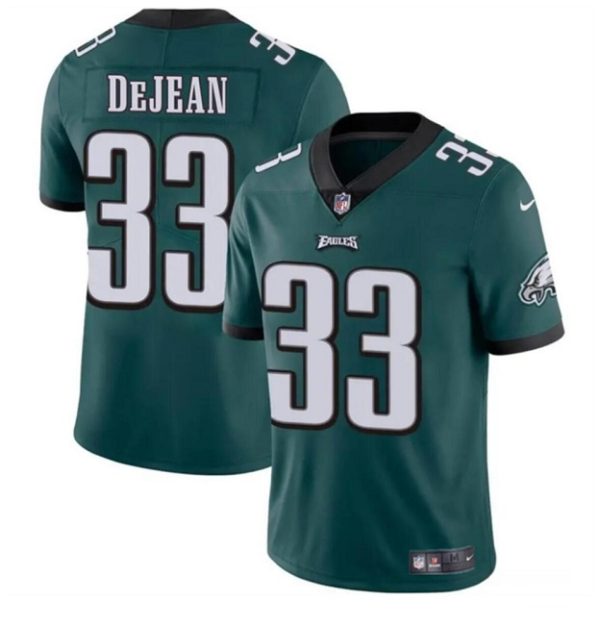 Men's Philadelphia Eagles #33 Cooper DeJean Green 2024 Draft Vapor Untouchable Limited Stitched Football Jersey - Custom Name