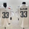 Men's Philadelphia Eagles #33 Cooper DeJean White 2025 Super Bowl LIX Patch Fashion New Vapor Untouchable Limited Stitched Football Jersey - Custom Name