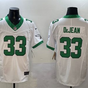 Men's Philadelphia Eagles #33 Cooper DeJean White F.U.S.E Vapor Untouchable Limited Stitched Football Jersey - Custom Name