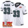 Men's Philadelphia Eagles #33 Cooper DeJean White F.U.S.E. 24 25 Super Bowl LIX Vapor Untouchable Limited Stitched Football Jersey - Custom Name