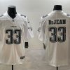 Men's Philadelphia Eagles #33 Cooper DeJean White Fashion New Vapor Untouchable Limited Stitched Football Jersey - Custom Name