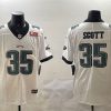 Men's Philadelphia Eagles #35 Boston Scott White 2025 Super Bowl LIX Patch Vapor Untouchable Limited Stitched Football Jersey - Custom Name