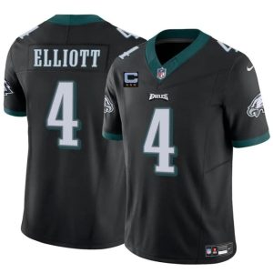 Men's Philadelphia Eagles #4 Jake Elliott Black F.U.S.E With 3-Star C Patch Vapor Untouchable Limited Stitched Football Jersey  - Custom Name