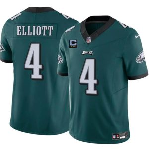 Men's Philadelphia Eagles #4 Jake Elliott Green F.U.S.E With 3-Star C Patch Vapor Untouchable Limited Stitched Football Jersey - Custom Name
