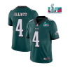 Men's Philadelphia Eagles #4 Jake Elliott Green Super Bowl LVII Patch Vapor Untouchable Limited Stitched - Custom Name