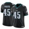 Men's Philadelphia Eagles #45 Devin White Black 2023 F.U.S.E Vapor Untouchable Limited Stitched Football Jersey - Custom Name