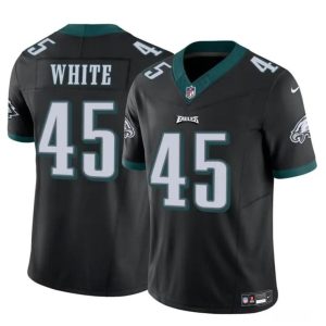 Men's Philadelphia Eagles #45 Devin White Black 2023 F.U.S.E Vapor Untouchable Limited Stitched Football Jersey - Custom Name