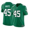 Men's Philadelphia Eagles #45 Devin White Green 2023 F.U.S.E Throwback Vapor Untouchable Limited Stitched Football Jersey - Custom Name