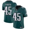 Men's Philadelphia Eagles #45 Devin White Green Vapor Untouchable Limited Stitched Football Jersey - Custom Name