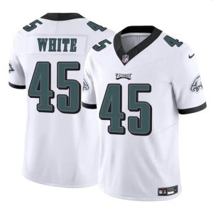 Men's Philadelphia Eagles #45 Devin White White 2023 F.U.S.E Vapor Untouchable Limited Stitched Football Jersey - Custom Name