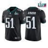 Men's Philadelphia Eagles #51 Cam Jurgens Black Super Bowl LVII Vapor Untouchable Limited Stitched Jersey - Custom Name