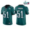 Men's Philadelphia Eagles #51 Cam Jurgens Green Super Bowl LVII Vapor Untouchable Limited Stitched Jersey - Custom Name