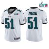 Men's Philadelphia Eagles #51 Cam Jurgens White Super Bowl LVII Vapor Untouchable Limited Stitched Jersey - Custom Name