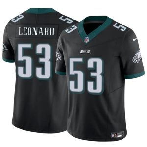 Men's Philadelphia Eagles #53 Shaquille Leonard Black 2023 F.U.S.E. Vapor Untouchable Limited Stitched Football Jersey - Custom Name