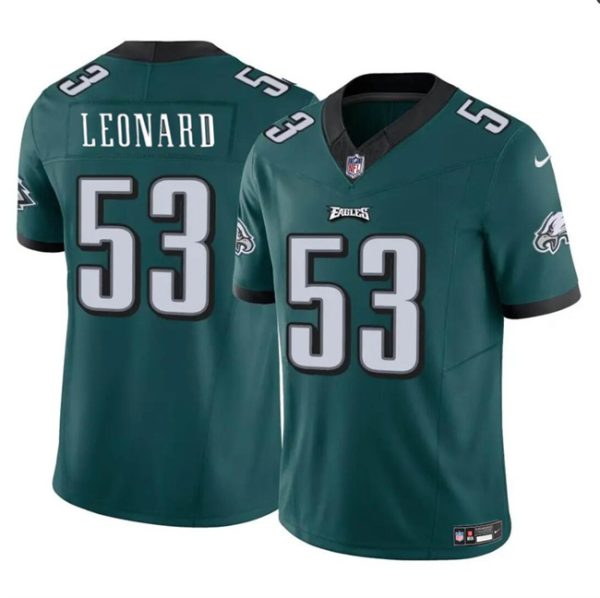 Men's Philadelphia Eagles #53 Shaquille Leonard Green 2023 F.U.S.E. Throwback Vapor Untouchable Limited Stitched Football Jersey - Custom Name