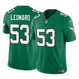 Men's Philadelphia Eagles #53 Shaquille Leonard Green 2023 F.U.S.E. Vapor Untouchable Limited Stitched Football Jersey - Custom Name