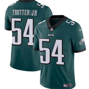 Men's Philadelphia Eagles #54 Jeremiah Trotter Jr Green 2024 Draft Vapor Untouchable Limited Stitched Football Jersey - Custom Name
