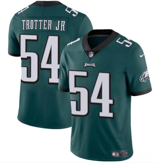 Men's Philadelphia Eagles #54 Jeremiah Trotter Jr Green 2024 Draft Vapor Untouchable Limited Stitched Football Jersey - Custom Name