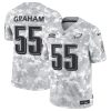 Men's Philadelphia Eagles #55 Brandon Graham 2024 F.U.S.E Arctic Camo Salute to Service Limited Stitched Football Jersey - Custom Name
