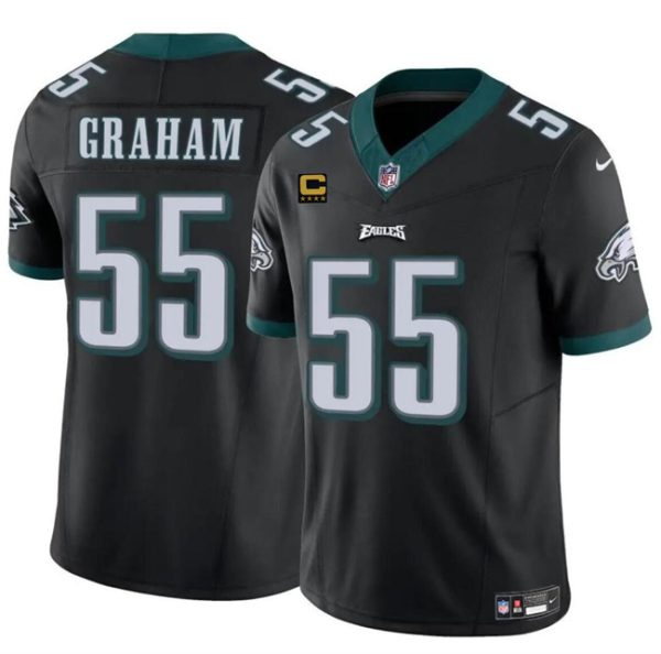 Men's Philadelphia Eagles #55 Brandon Graham Black F.U.S.E With 4-Star C Patch Vapor Untouchable Limited Stitched Football Jersey - Custom Name