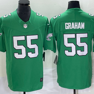 Men's Philadelphia Eagles #55 Brandon Graham Green 2023 F.U.S.E. Vapor Untouchable Stitched Football Jersey - Custom Name