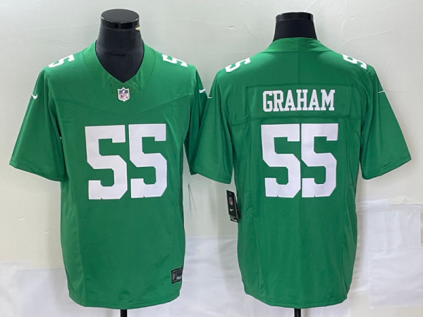 Men's Philadelphia Eagles #55 Brandon Graham Green F.U.S.E. Vapor Untouchable Stitched Football Jersey - Custom Name