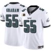 Men's Philadelphia Eagles #55 Brandon Graham White F.U.S.E With 4-Star C Patch Vapor Untouchable Limited Stitched Football Jersey - Custom Name