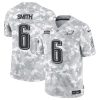 Men's Philadelphia Eagles #6 DeVonta Smith 2024 F.U.S.E Arctic Camo Salute to Service Limited Stitched Football Jersey - Custom Name