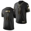 Men's Philadelphia Eagles #6 DeVonta Smith Black Golden Edition Stitched Jersey - Custom Name
