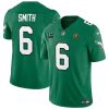 Men's Philadelphia Eagles #6 DeVonta Smith Green 2023 F.U.S.E. Throwback With 1-star C Patch And John Madden Patch Vapor Limited Stitched Football Jersey - Custom Name