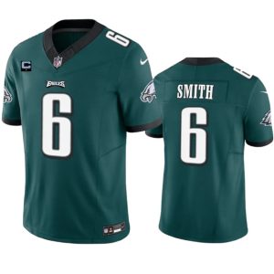 Men's Philadelphia Eagles #6 DeVonta Smith Green 2023 F.U.S.E. With 1-Star C Patch Vapor Untouchable Limited Stitched Football Jersey1 - Custom Name