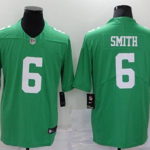 Men's Philadelphia Eagles #6 DeVonta Smith Green Throwback Vapor Untouchable Limited Stitched Jersey - Custom Name