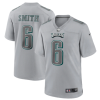 Men's Philadelphia Eagles #6 DeVonta Smith Grey Atmosphere Fashion Stitched Game Jersey - Custom Name
