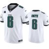 Men's Philadelphia Eagles #6 DeVonta Smith White 2023 F.U.S.E. With 1-Star C Patch Vapor Untouchable Limited Stitched Football Jersey - Custom Name