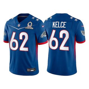 Men's Philadelphia Eagles #62 Jason Kelce 2022 Royal NFC Pro Bowl Stitched Jersey - Custom Name