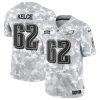 Men's Philadelphia Eagles #62 Jason Kelce 2024 F.U.S.E Arctic Camo Salute to Service Limited Stitched Football Jersey - Custom Name