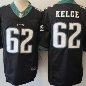 Men's Philadelphia Eagles #62 Jason Kelce Black 2023 F.U.S.E. Vapor Untouchable Limited Stitched Football Jersey - Custom Name