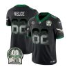 Men's Philadelphia Eagles #62 Jason Kelce Black 2023 F.U.S.E. With 4-star C Patch Throwback Vapor Untouchable Limited Stitched Football Jersey - Custom Name