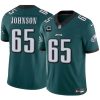 Men's Philadelphia Eagles #65 Lane Johnson Green F.U.S.E With 3-Star C Patch Vapor Untouchable Limited Stitched Football Jersey - Custom Name