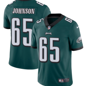 Men's Philadelphia Eagles #65 Lane Johnson Green Vapor Untouchable Limited Stitched Jersey - Custom Name