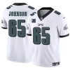 Men's Philadelphia Eagles #65 Lane Johnson White F.U.S.E With 3-Star C Patch Vapor Untouchable Limited Stitched Football Jersey - Custom Name